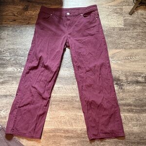 H&M Women's Straight-Leg Jeans in Wine